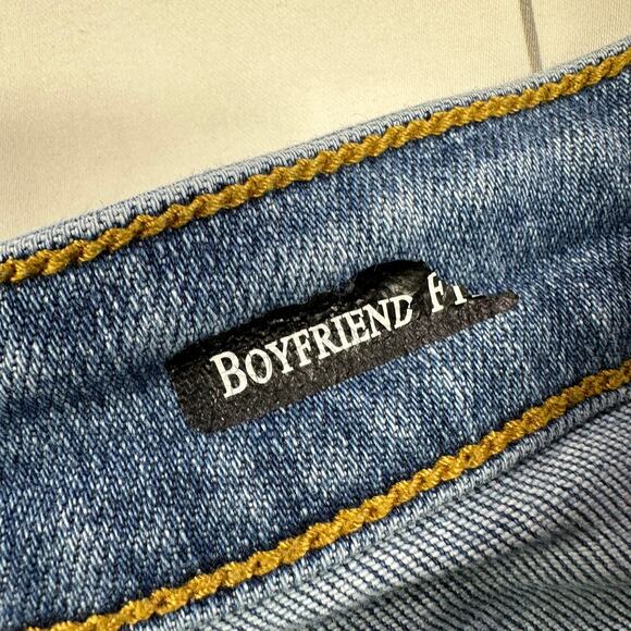 Judy Blue Jeans Womens 32 Paint Splatter Boyfriend Fit Distressed Boho Artsy - Picture 5 of 13